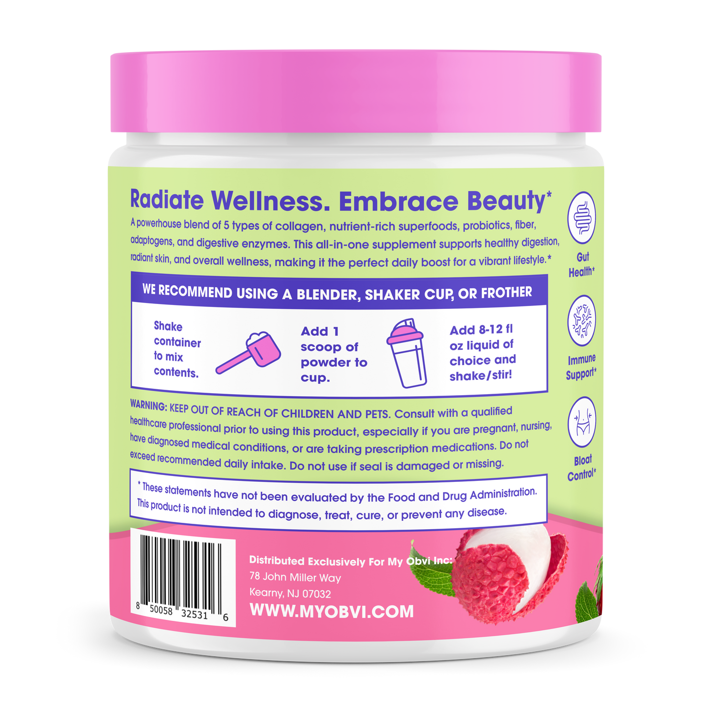Collagen Greens - Strawberry Lychee