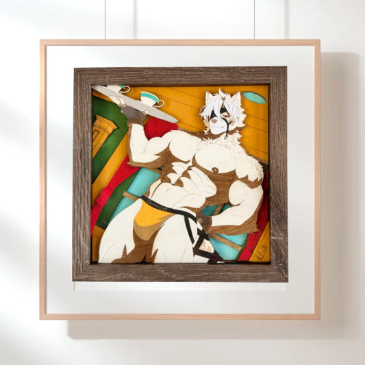 The Erotic Butler Shadowbox - 8"x8"