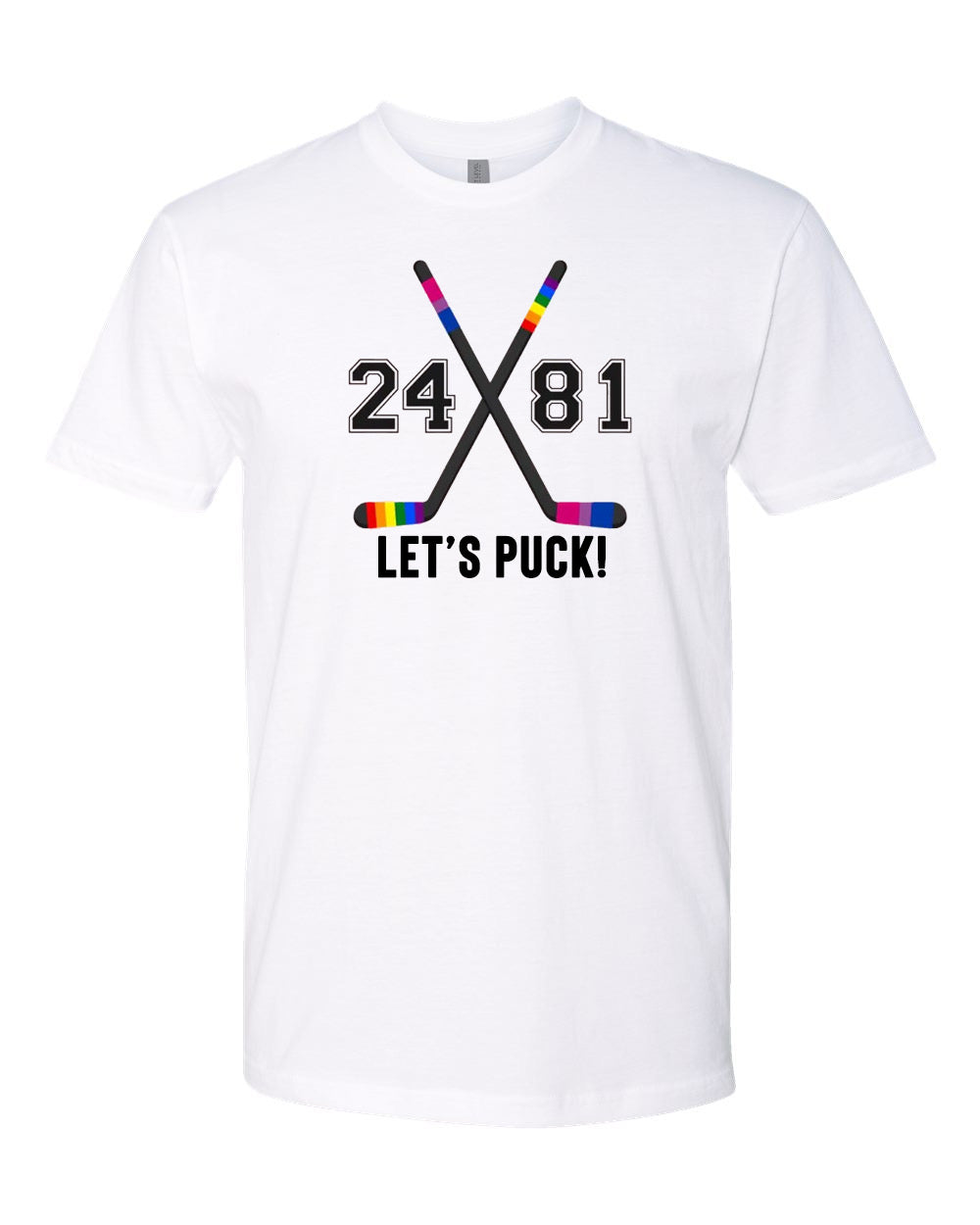 Let's Puck Hockey Sticks Tee