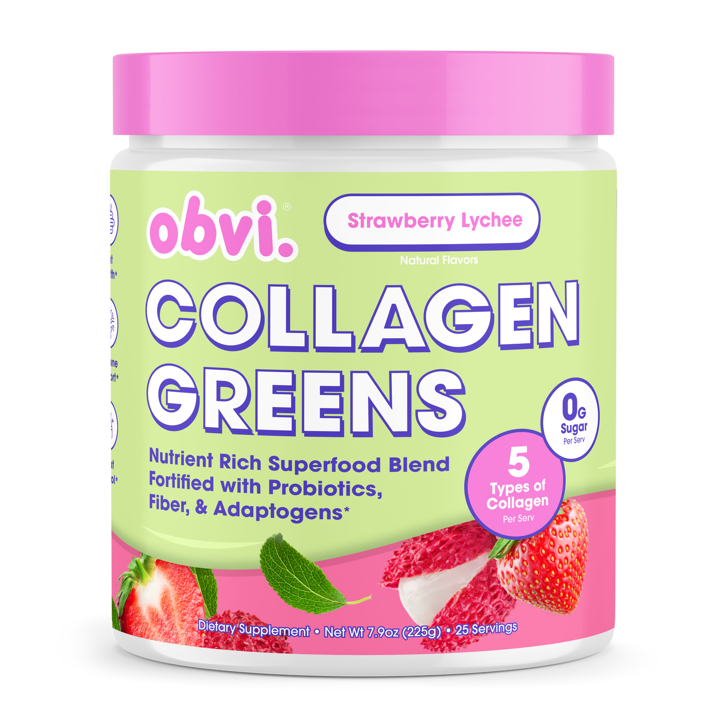 Collagen Greens - Strawberry Lychee