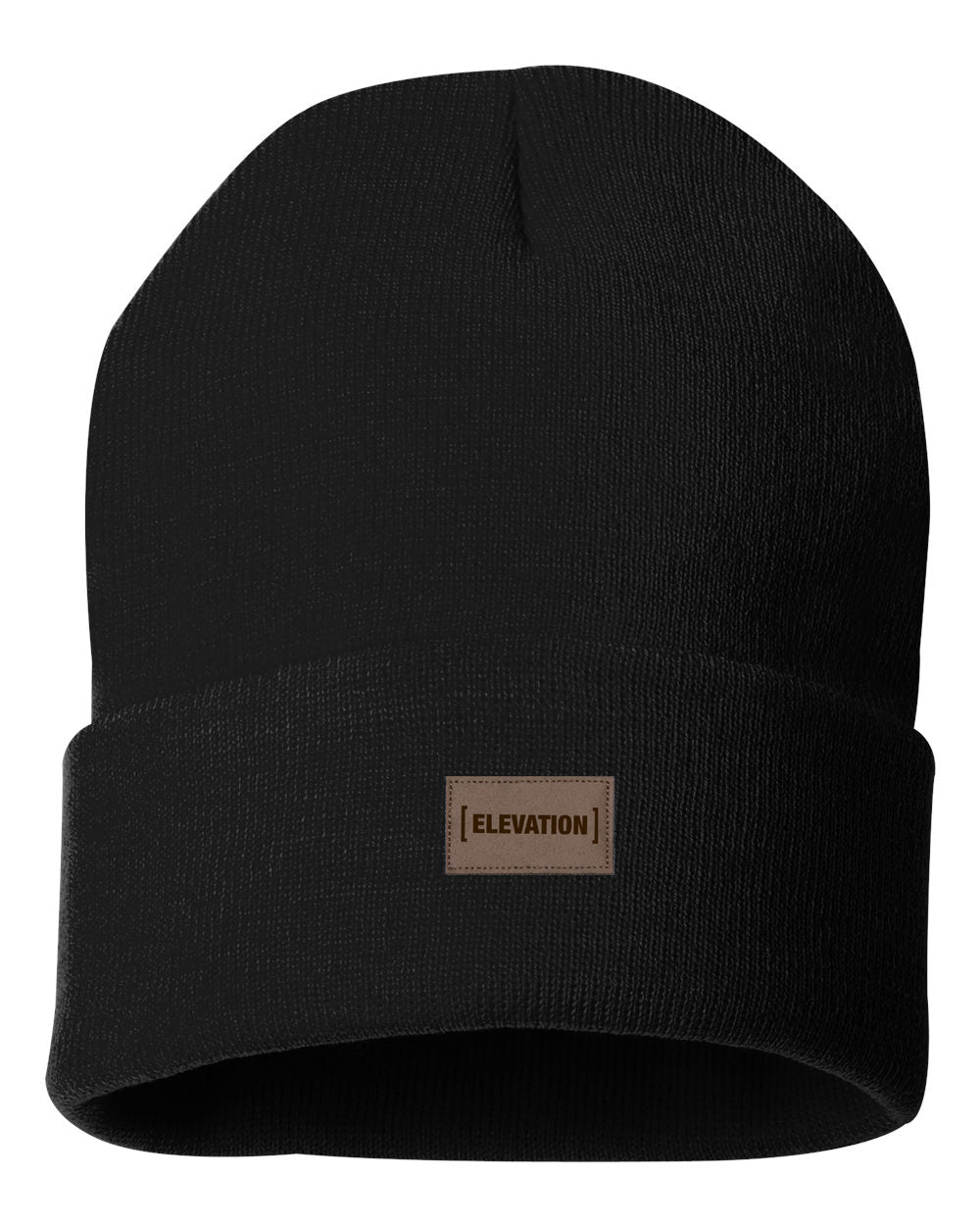 Beanie with (ELEVATION) Logo on faux leather