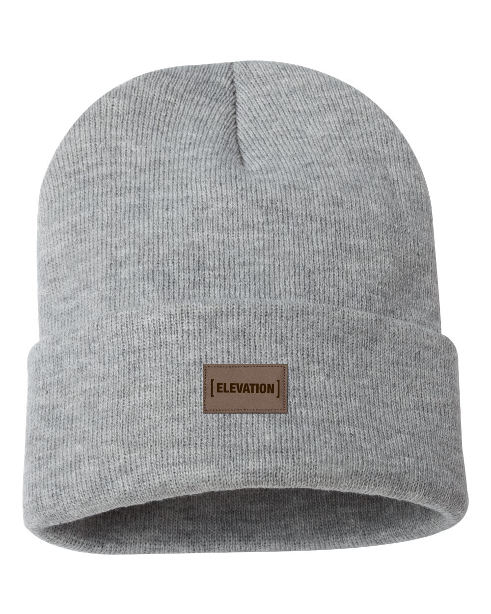 Beanie with (ELEVATION) Logo on faux leather