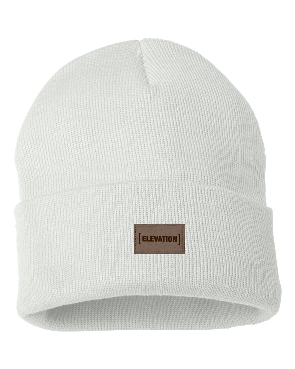 Beanie with (ELEVATION) Logo on faux leather