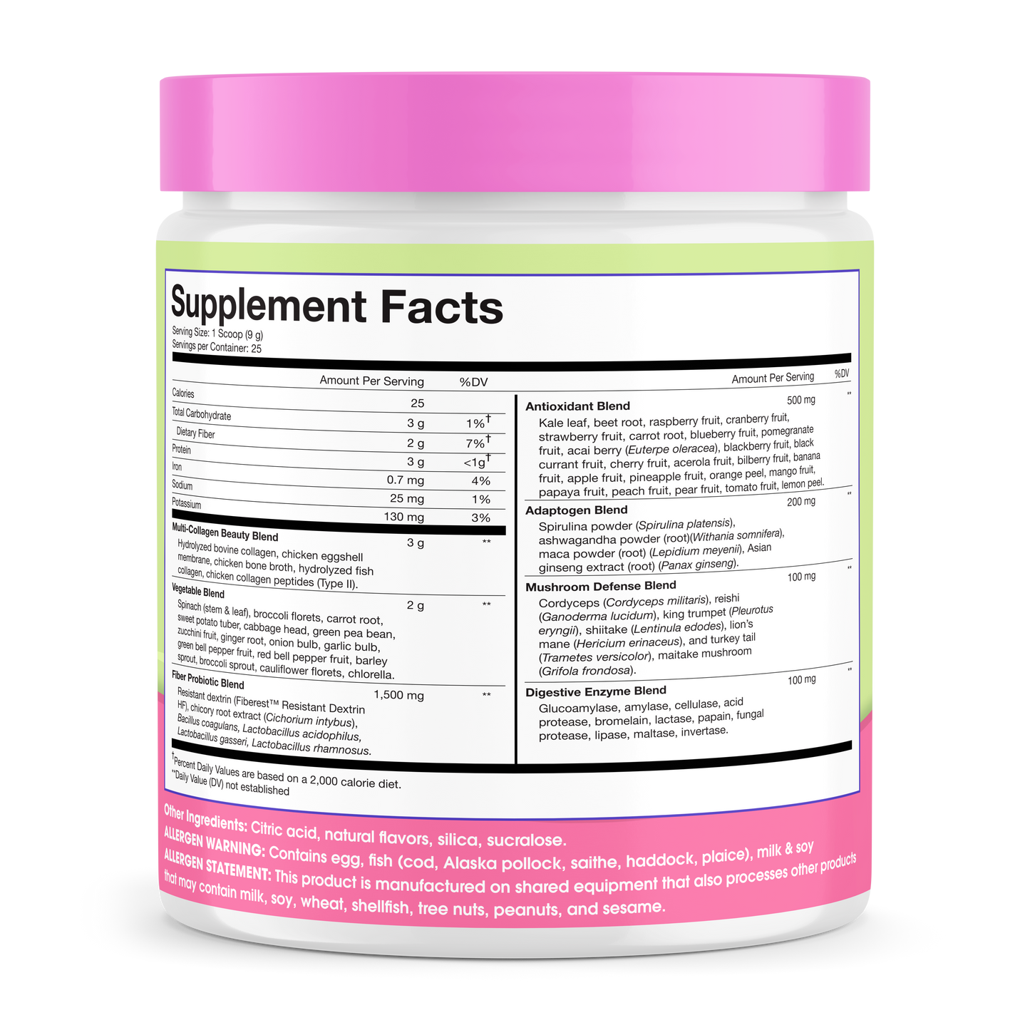 Collagen Greens - Strawberry Lychee