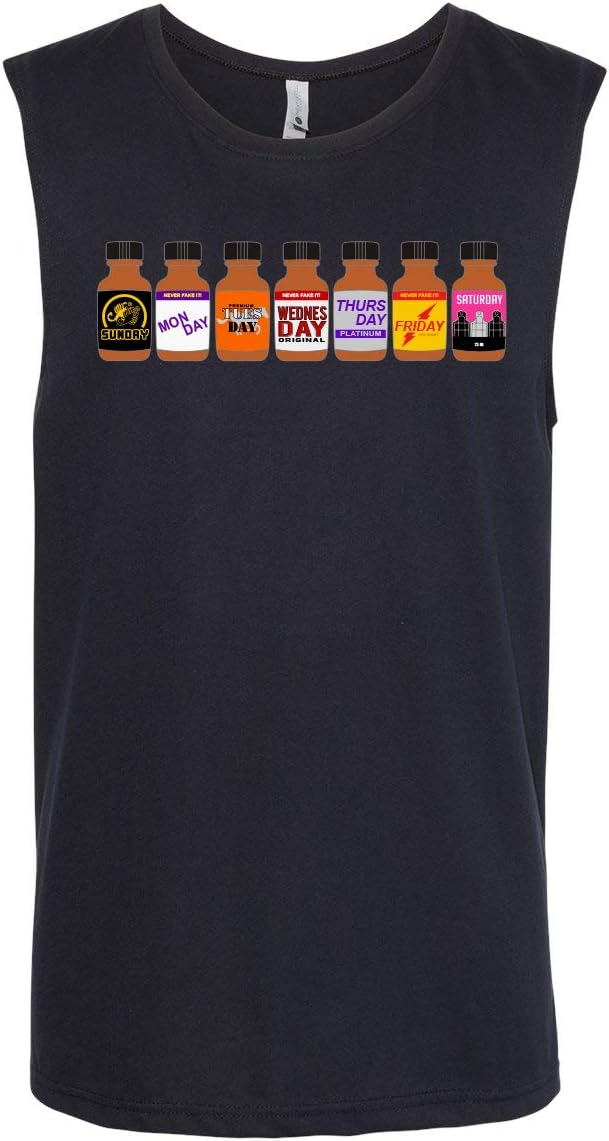 Poppers Monday - Friday Week Calendar Gay Pride Muscle Tank Top Shirt