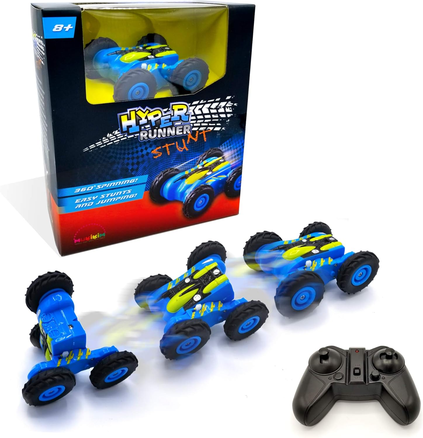&quot;HyperRunner Stunt&quot; Transforming Race Car – Blue