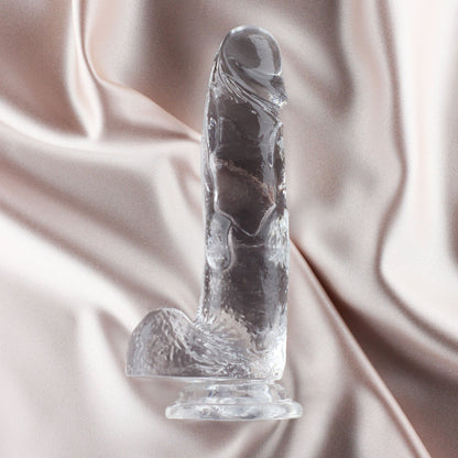 Derek - 8&quot; Dildo with Suction Cup - Clear