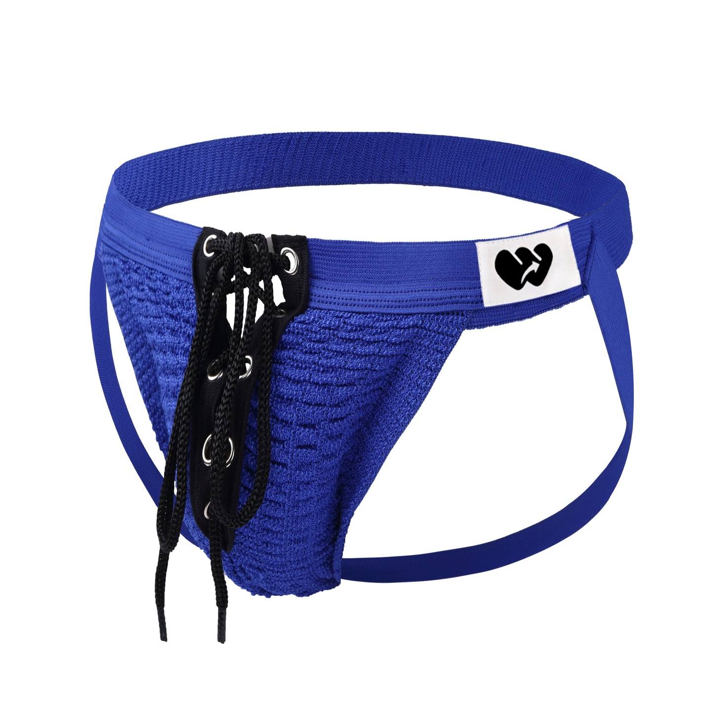 Athletic Supporter Contoured Waistband Lace - Up Front Chain Rings Jockstrap