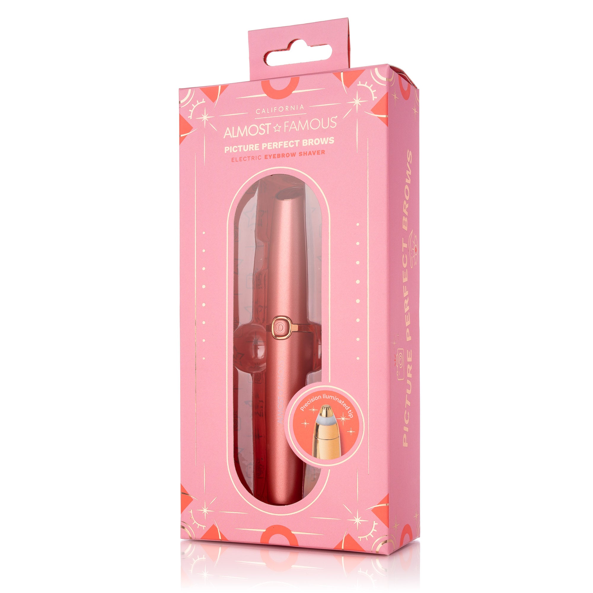 &quot;Perfect Brows&quot; Eyebrow Trimmer with Precision LED Tip - Coral