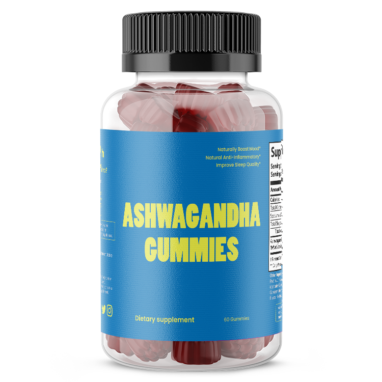 VB Health Ashwagandha Gummies, Mixed Berry Flavor, Stress Supplement (60 Gummies)