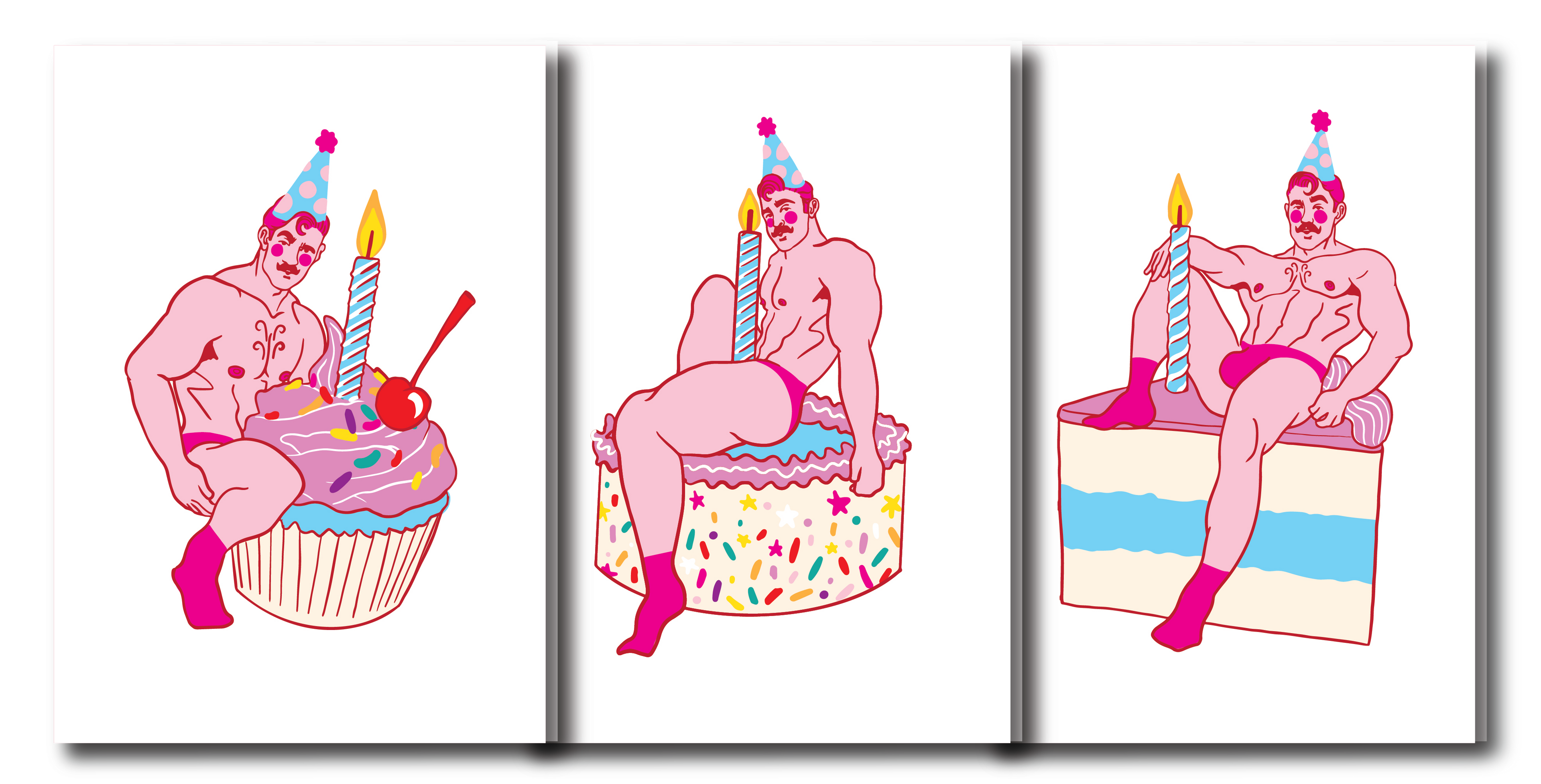 3 PACK BIRTHDAY CARDS