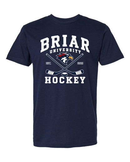 Off Campus DI LAURENTIS Tee with 66 on back and Briar logo on front in White, Black, and Navy Blue