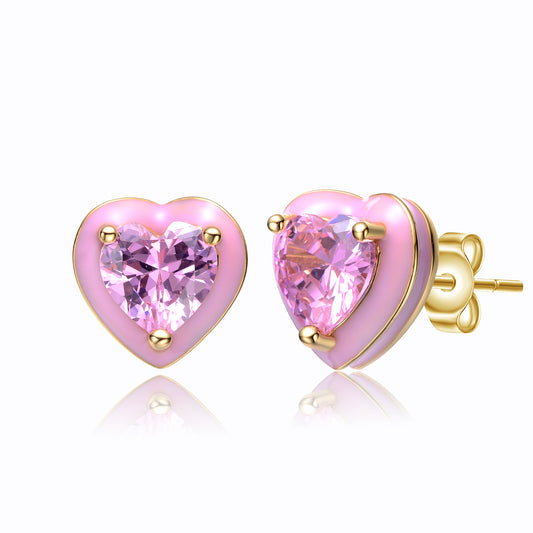 Heart Stud Earrings -  Inspired by Barbie