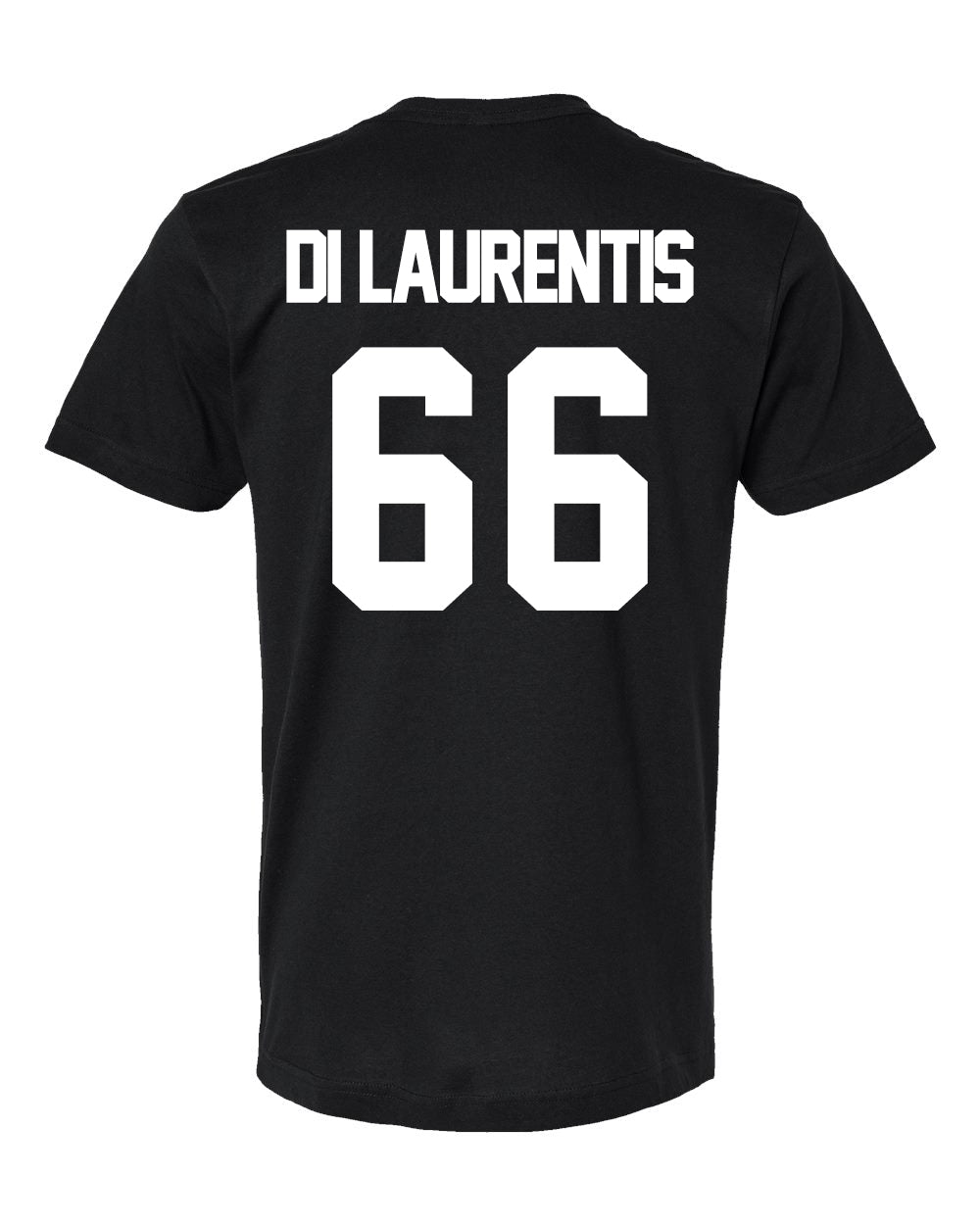 Off Campus DI LAURENTIS Tee with 66 on back and Briar logo on front in White, Black, and Navy Blue
