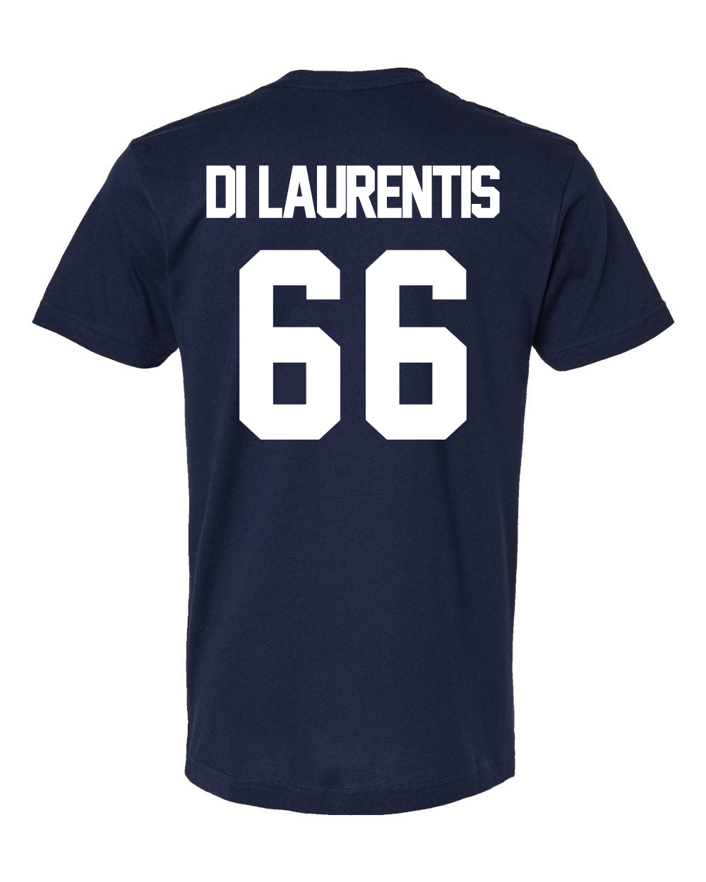 Off Campus DI LAURENTIS Tee with 66 on back and Briar logo on front in White, Black, and Navy Blue