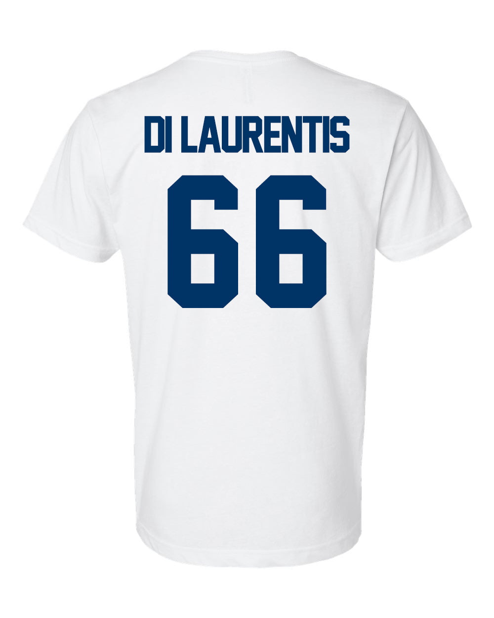 Off Campus DI LAURENTIS Tee with 66 on back and Briar logo on front in White, Black, and Navy Blue