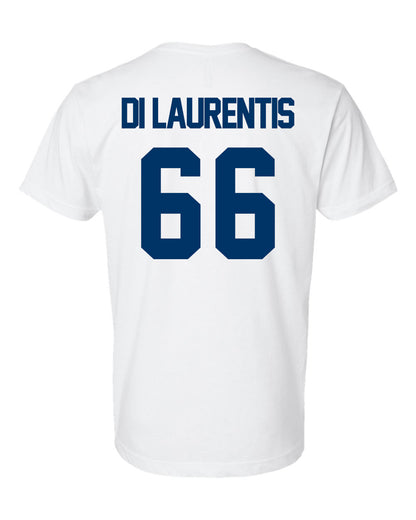 Off Campus DI LAURENTIS Tee with 66 on back and Briar logo on front in White, Black, and Navy Blue