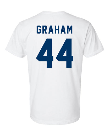 Off Campus GRAHAM Tee with 46 on back and Briar logo on front in White, Black, and Navy Blue