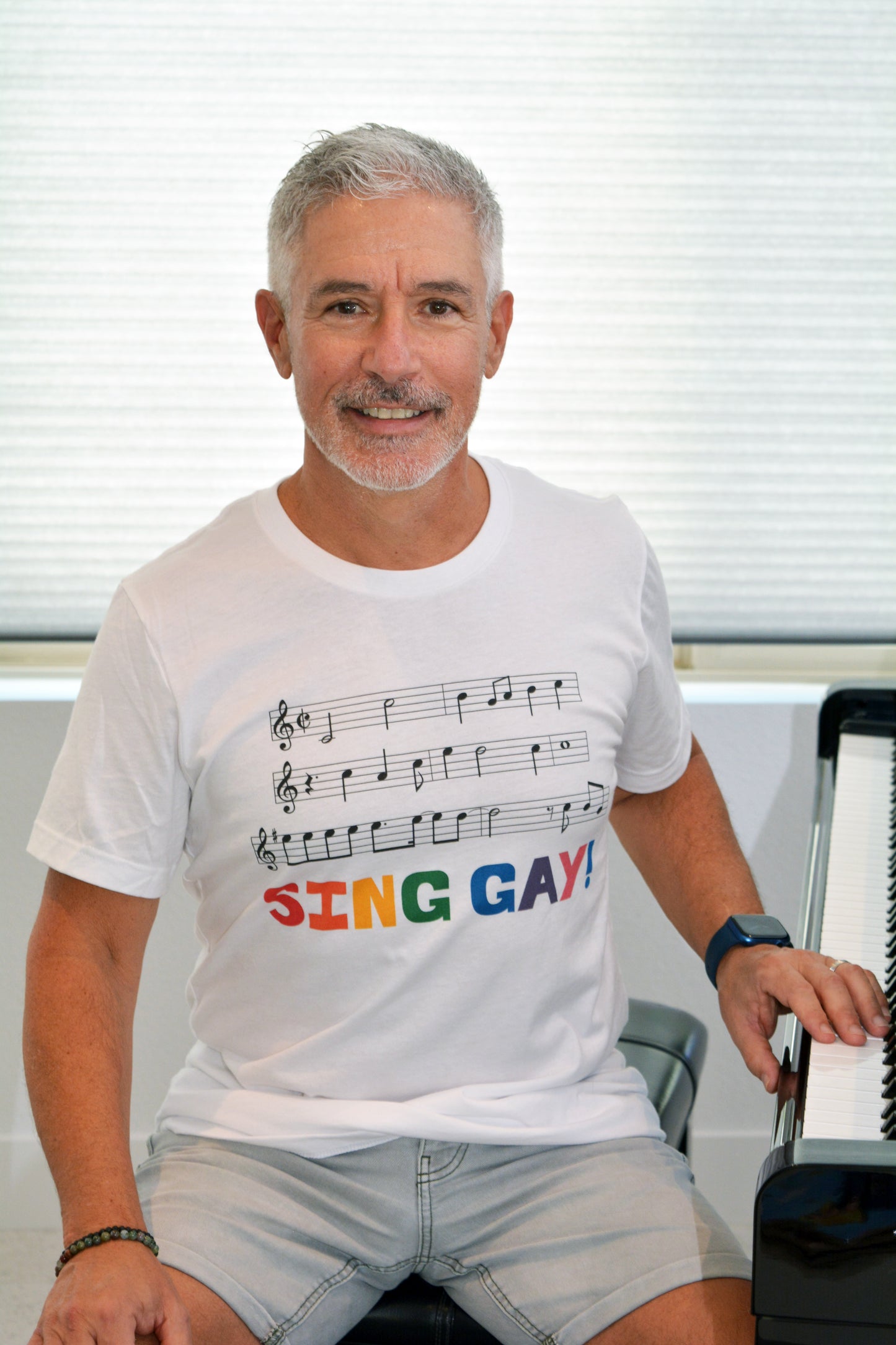 SING GAY with music notes - Modern Men