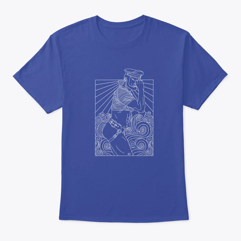 Leather Papi T-shirt (Blue)