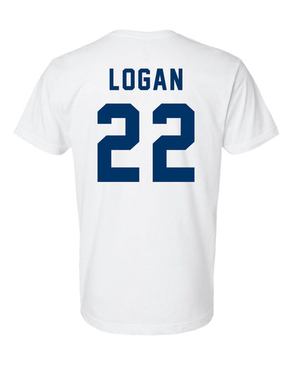 Off Campus LOGAN Tee with 22 on back and Briar logo on front in White, Black, and Navy Blue