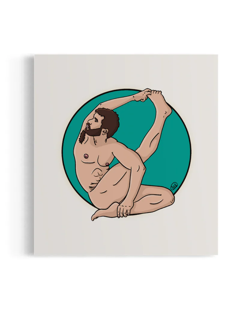 Nude Yogi 12x12 Art Print