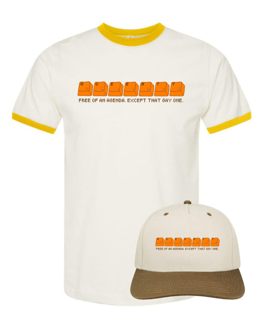 Queerty 20th Anniversary Retro Cap + Tee Bundle