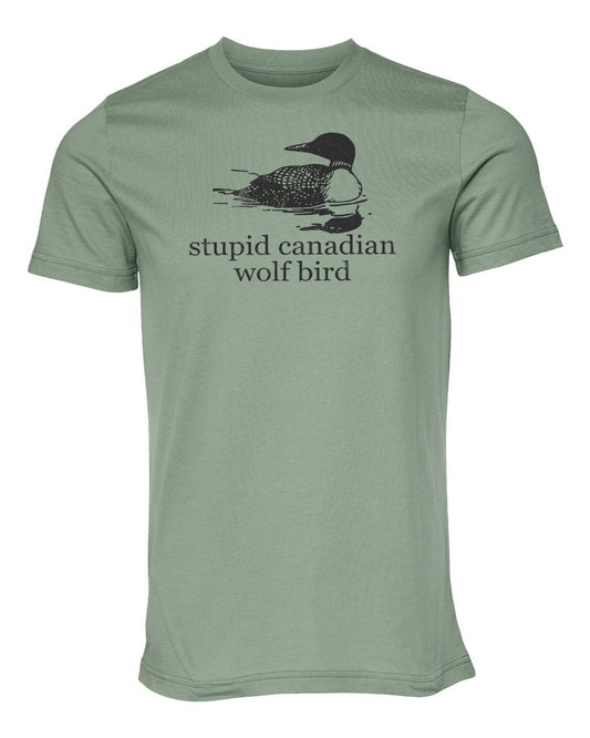 Stupid Canadian Wolf Bird Tee