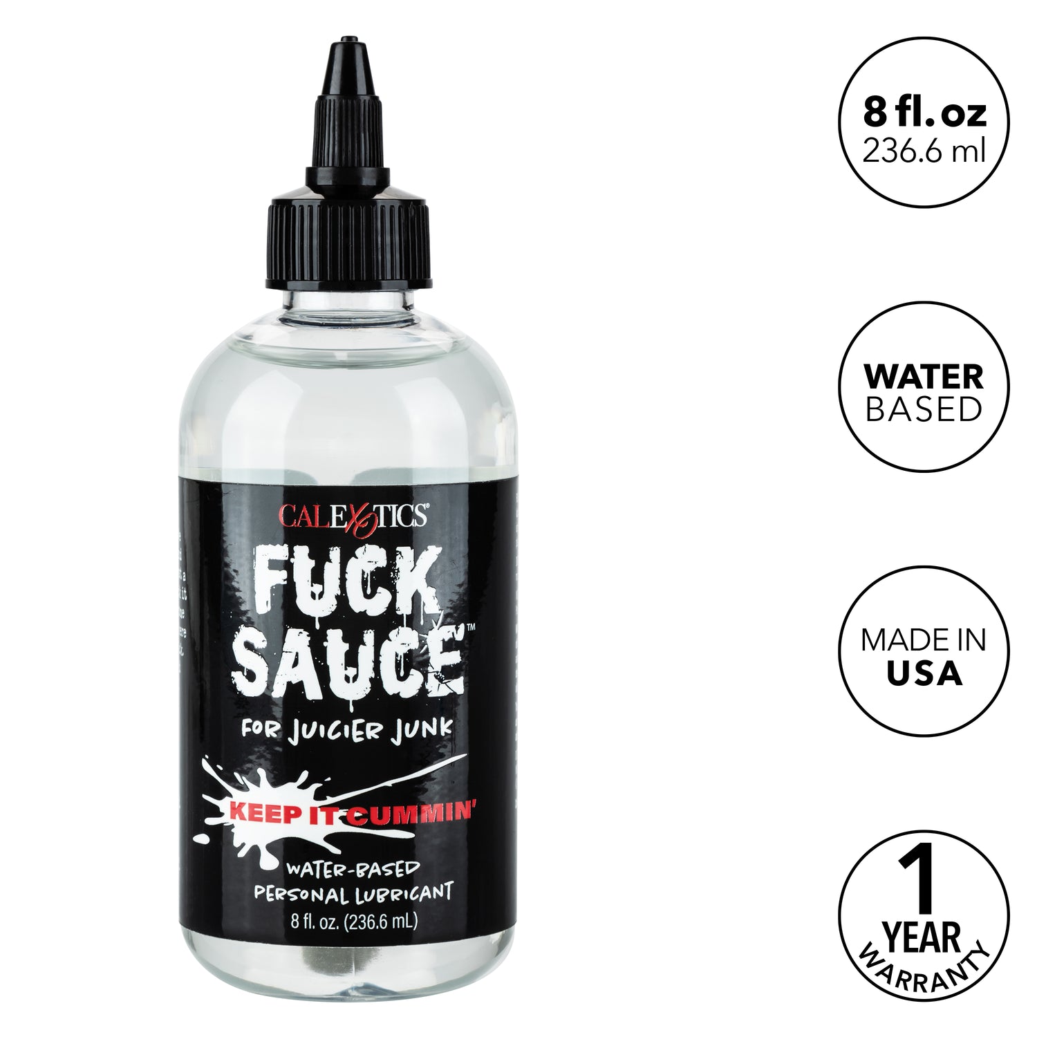 F* SAUCE Water-Based Personal Lubricant 8 fl. oz.
