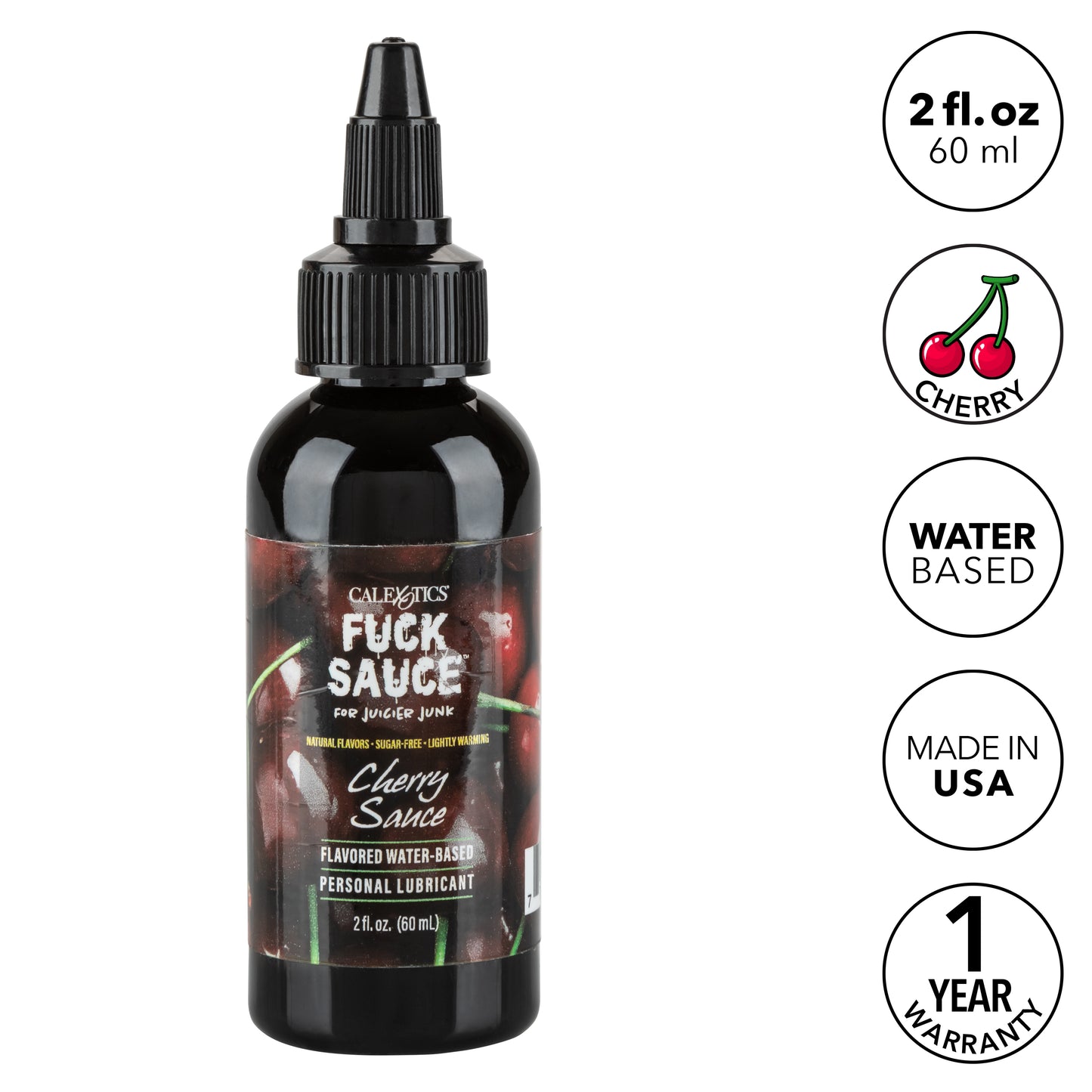 Fuck Sauce™ Flavored Water-Based Personal Lubricant - Cherry 2 fl. oz.