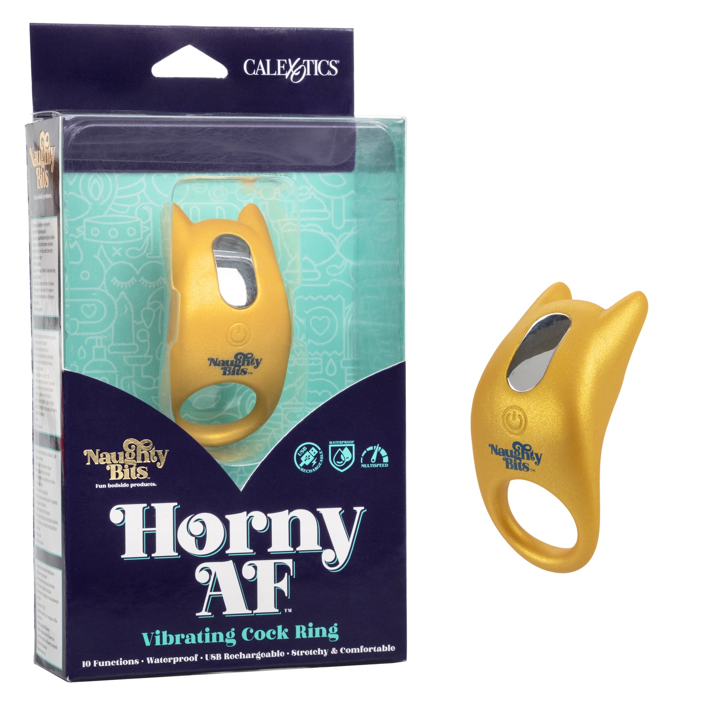 Naughty Bits® Horny AF™ Vibrating Cock Ring