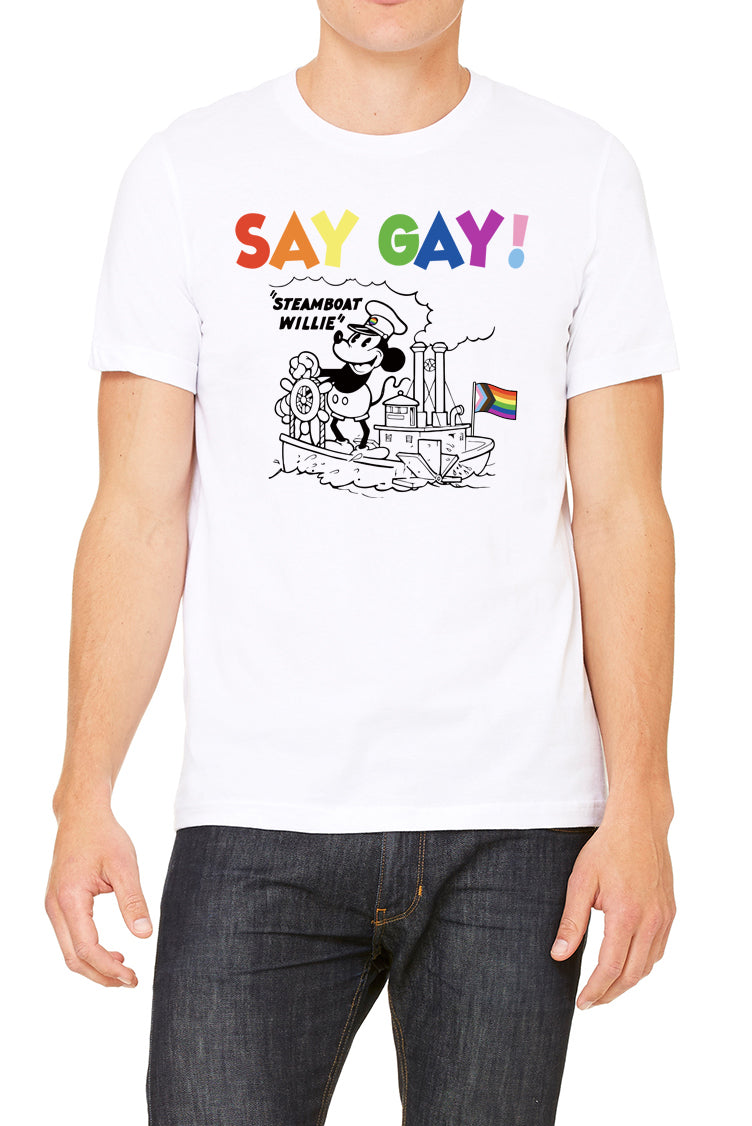 SAY GAY Steamboat Willie Mickey