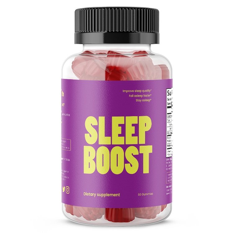 VB Health Sleep Boost Gummies - Natural Melatonin &amp; Passiflora Extract Sleep Aid (60 Gummies)
