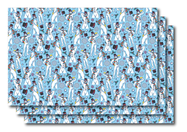 SNOWMAN FLEX WRAPPING PAPER SHEETS