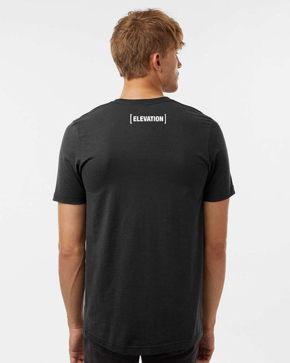 T-Shirt with Goggles Logo on front and (ELEVATION) Logo on Back