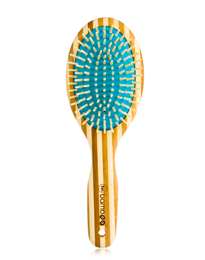 Sustainable Bamboo Brush with Natural Bristles - Turquoise