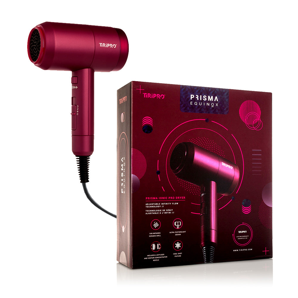 Prisma Pro Dryer with Adjustable Airflow Technology (Accessories Included) - Red
