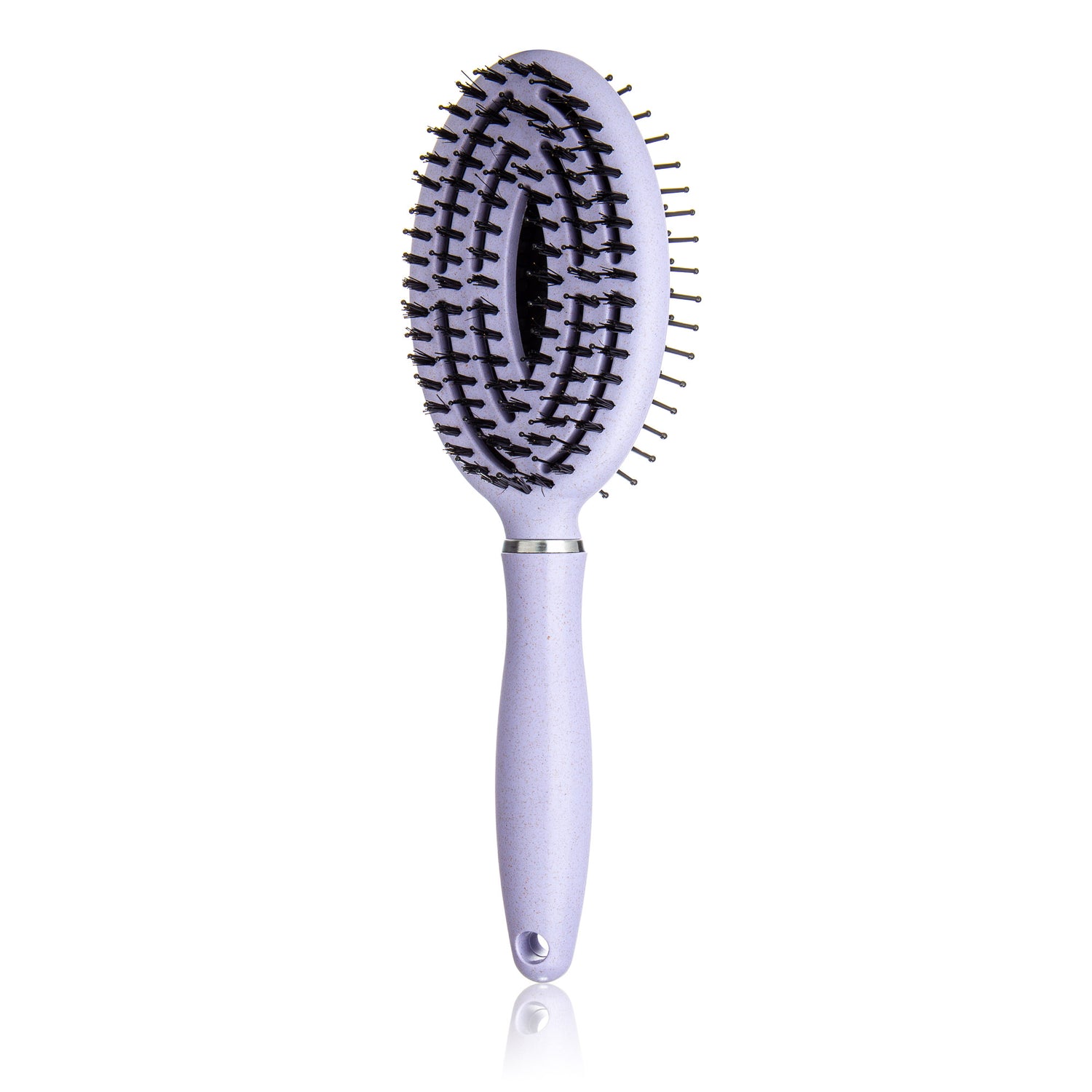 2in1 Hair Brush with Vented Spiral Design - Rice Hull (Lunar Gray)