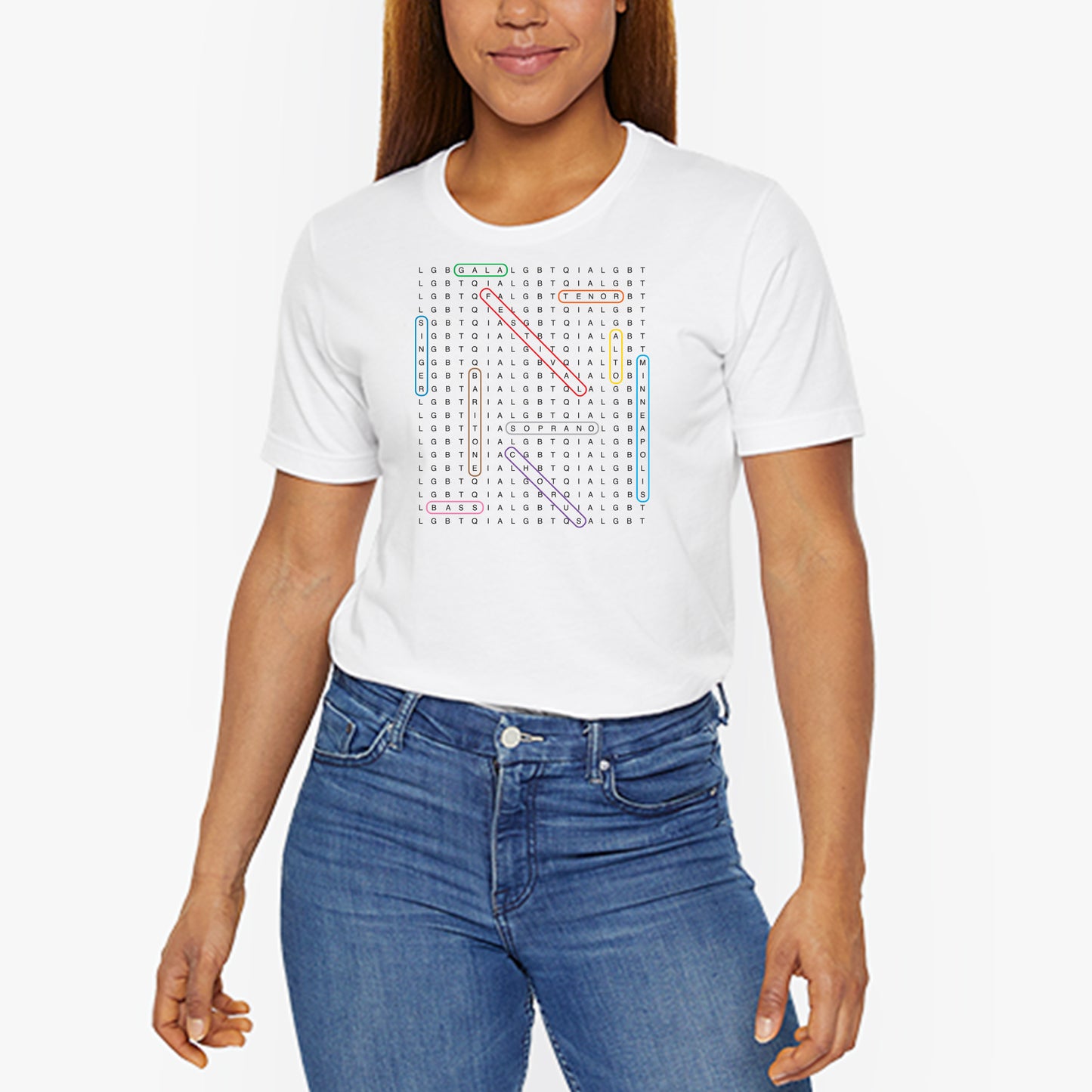 GALA Word Search T with GALA Logo on Back