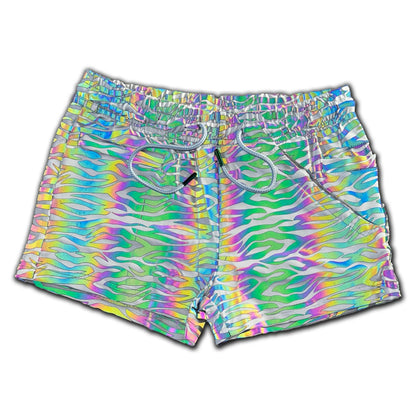 Zaddy Shorts - Rainbow Flash Reflective Reflective Zebra