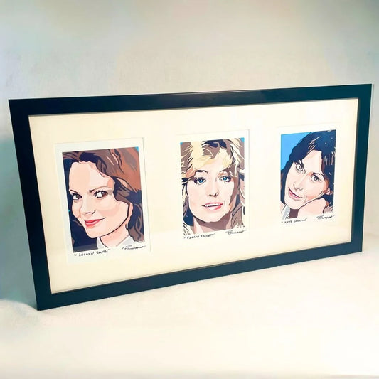 Charlie's Angels Triptych - 8 x12 Horizontal Frame