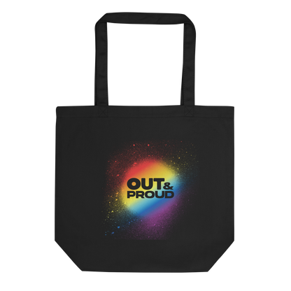 Out &amp; Proud Rainbow Spray Eco Tote Bag