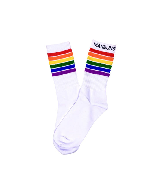 Pride Stripes LGBTQ Festival Unisex Crew Socks (fits feet sizes 6- 13)