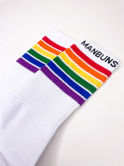 Pride Stripes LGBTQ Festival Unisex Crew Socks (fits feet sizes 6- 13