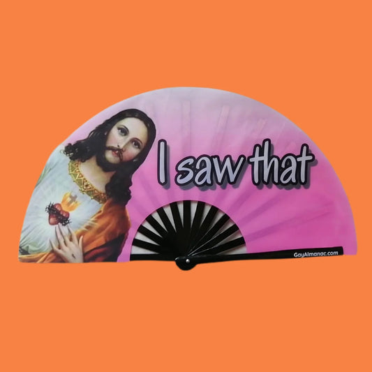 "I Saw That - Jesus" Hand Fan