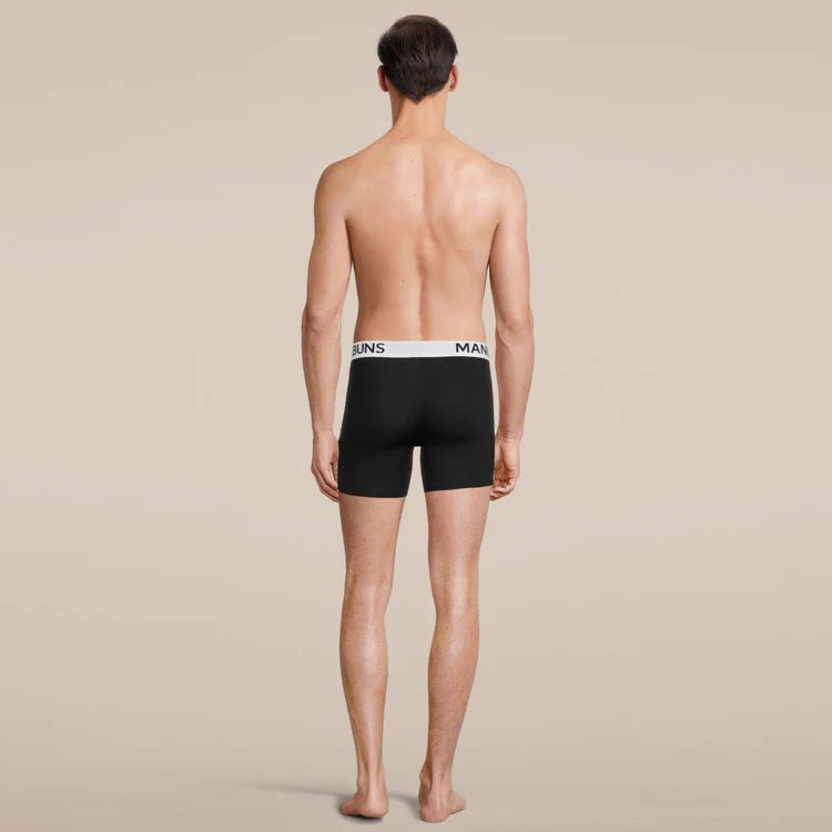 Classic Black Boxer Brief Underwear with Pouch