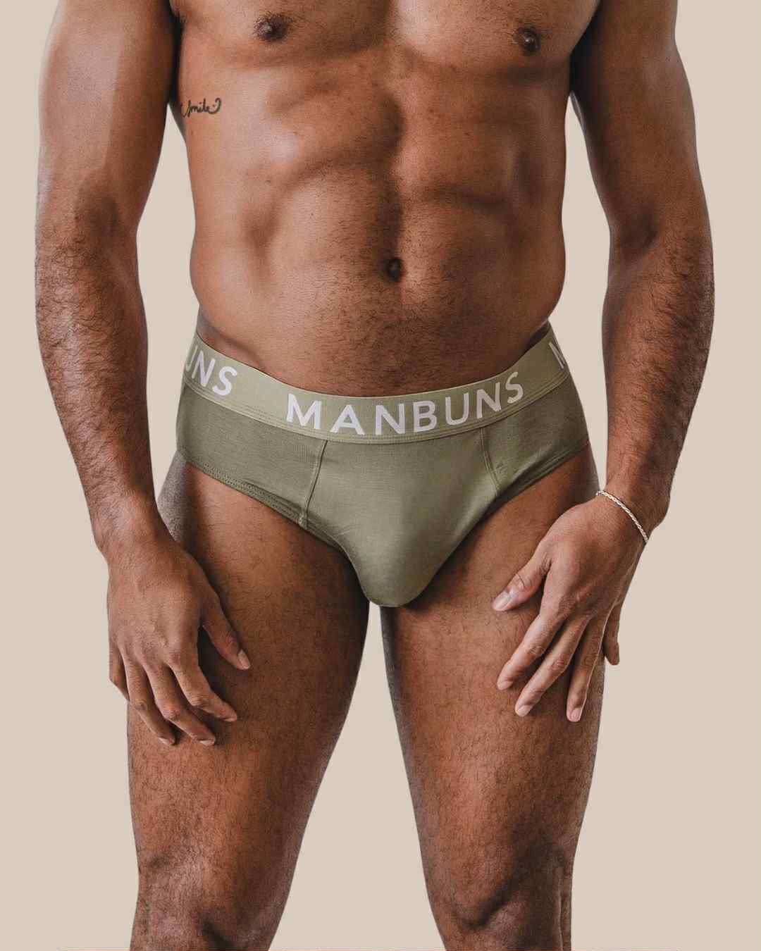MANBUNS Classic Olive Green Briefs