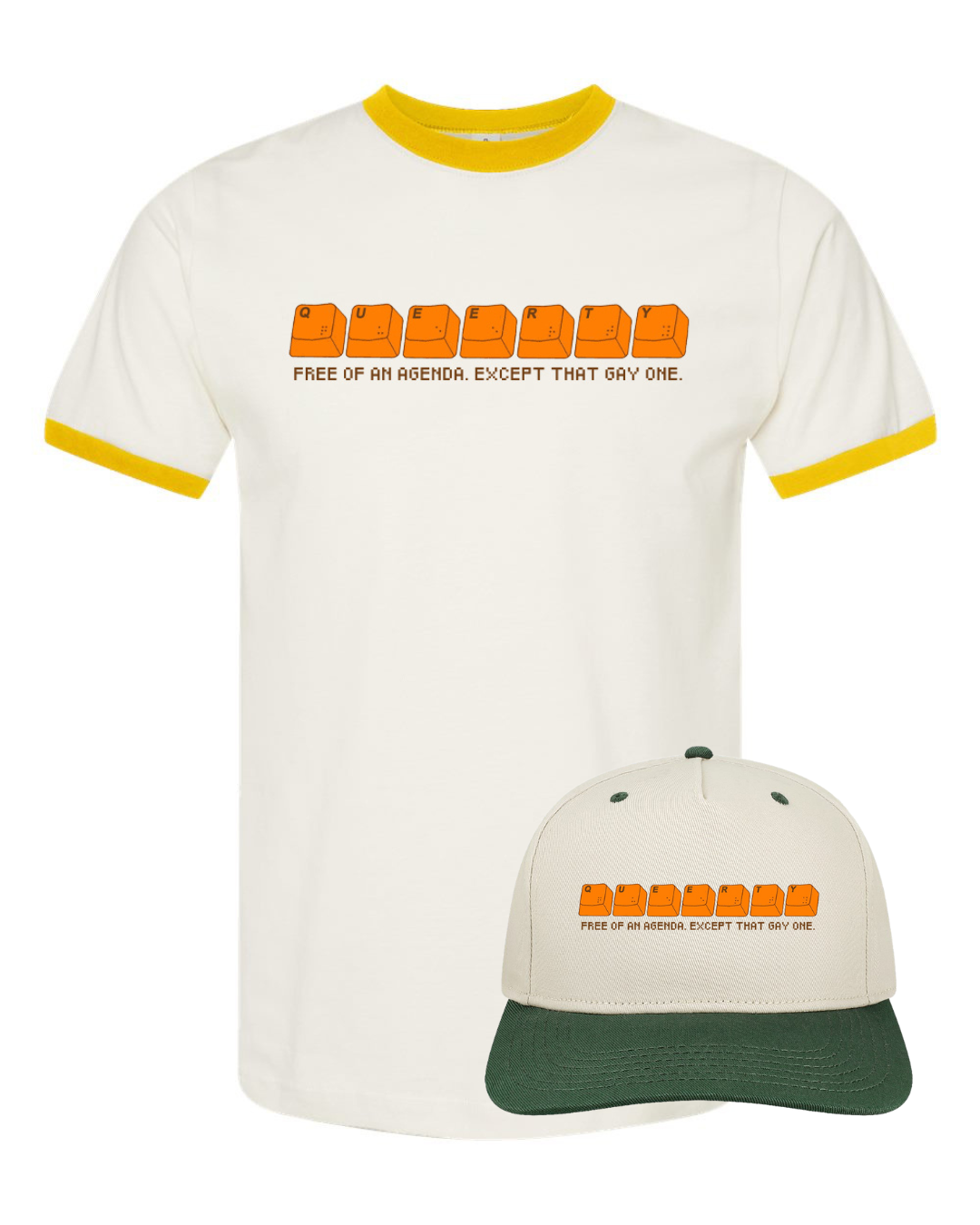 Queerty 20th Anniversary Retro Cap + Tee Bundle