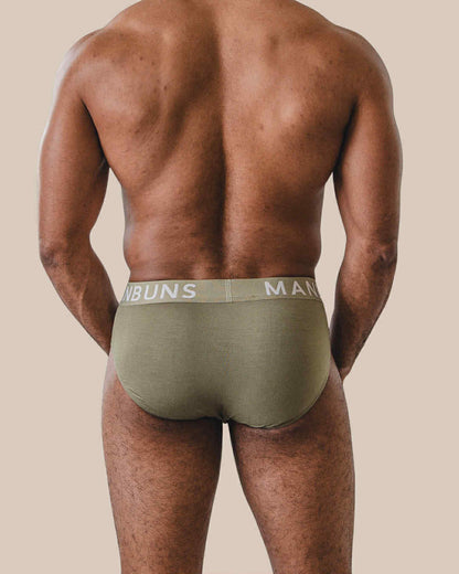 MANBUNS Classic Olive Green Briefs