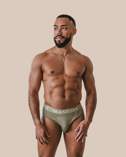 MANBUNS Classic Olive Green Briefs